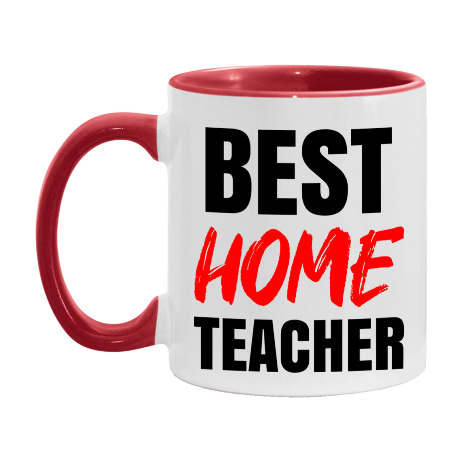Teacher Superlative Mug, Best Home Teacher Gift, 11oz or 15oz White Ceramic Coffee Cup for Home Teacher