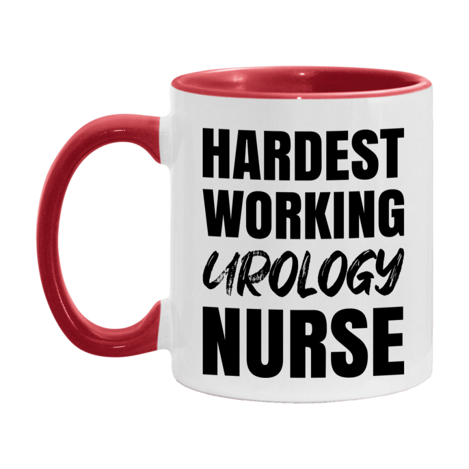 Nurse Superlative Mug, Hardest Working Urology Nurse Gift, 11oz or 15oz Ceramic Coffee Cup Gift
