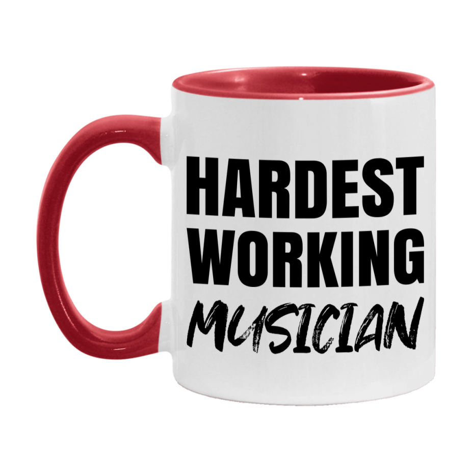 Musician Superlative Mug, Hardest Working Musician, 11oz or 15oz Ceramic Coffee Mug, Double-Sided Cup, Gift for Musician, Coworker Gift, Boss Gift