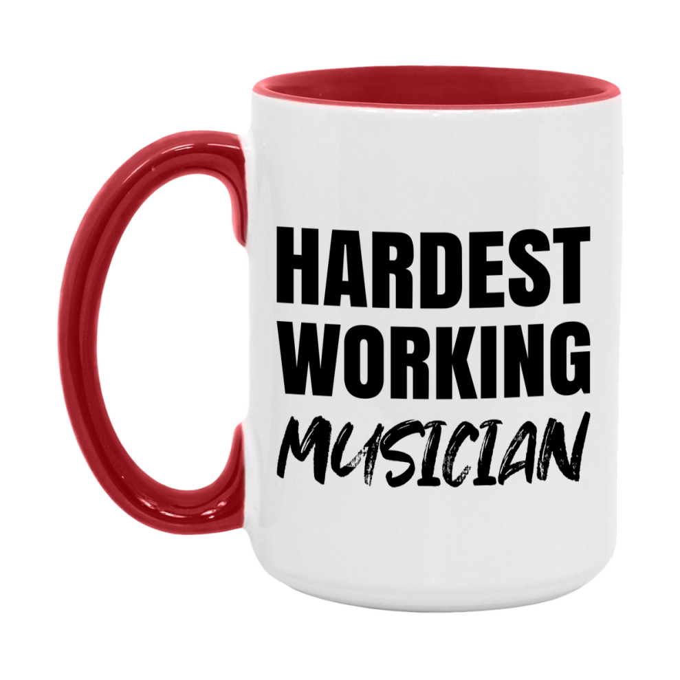 Musician Superlative Mug, Hardest Working Musician, 11oz or 15oz Ceramic Coffee Mug, Double-Sided Cup, Gift for Musician, Coworker Gift, Boss Gift