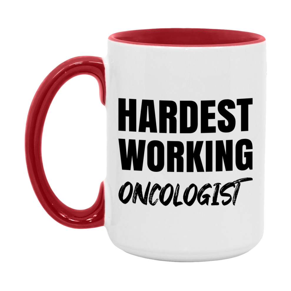 Oncologist Superlative Mug, Hardest Working Oncologist, 11oz or 15oz Ceramic Coffee Mug, Double-Sided Cup, Gift for Oncologist, Coworker Gift, Boss Gift