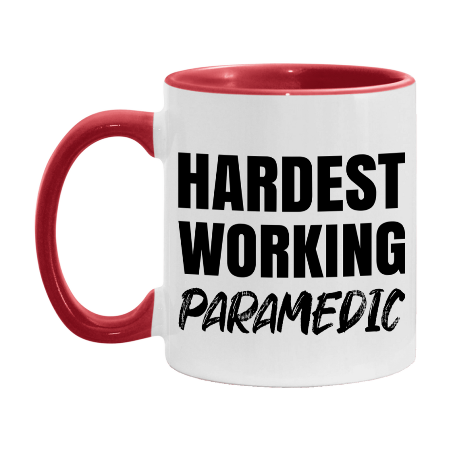 Paramedic Superlative Mug, Hardest Working Paramedic, 11oz or 15oz Ceramic Coffee Mug, Double-Sided Cup, Gift for Paramedic, Coworker Gift, Boss Gift