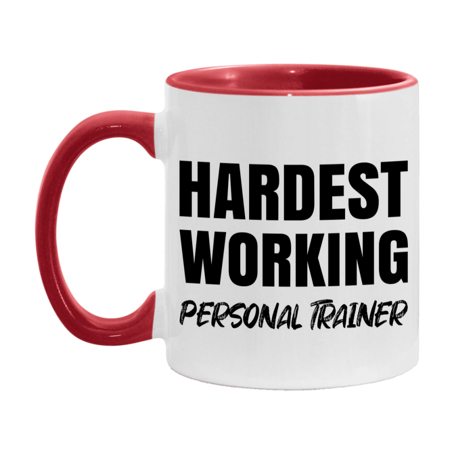 Personal Trainer Superlative Mug, Hardest Working Personal Trainer, 11oz or 15oz Ceramic Coffee Mug, Double-Sided Cup, Gift for Personal Trainer, Coworker Gift, Boss Gift