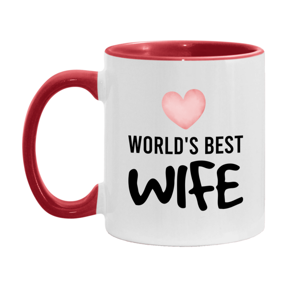 World's Best Wife Mug, Wife Superlative Coffee Mug, 11oz or 15oz Ceramic Cup, Gift for Wife