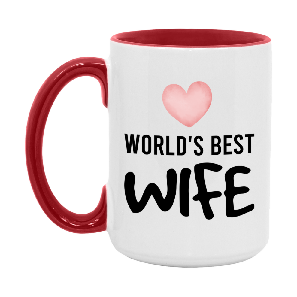 World's Best Wife Mug, Wife Superlative Coffee Mug, 11oz or 15oz Ceramic Cup, Gift for Wife