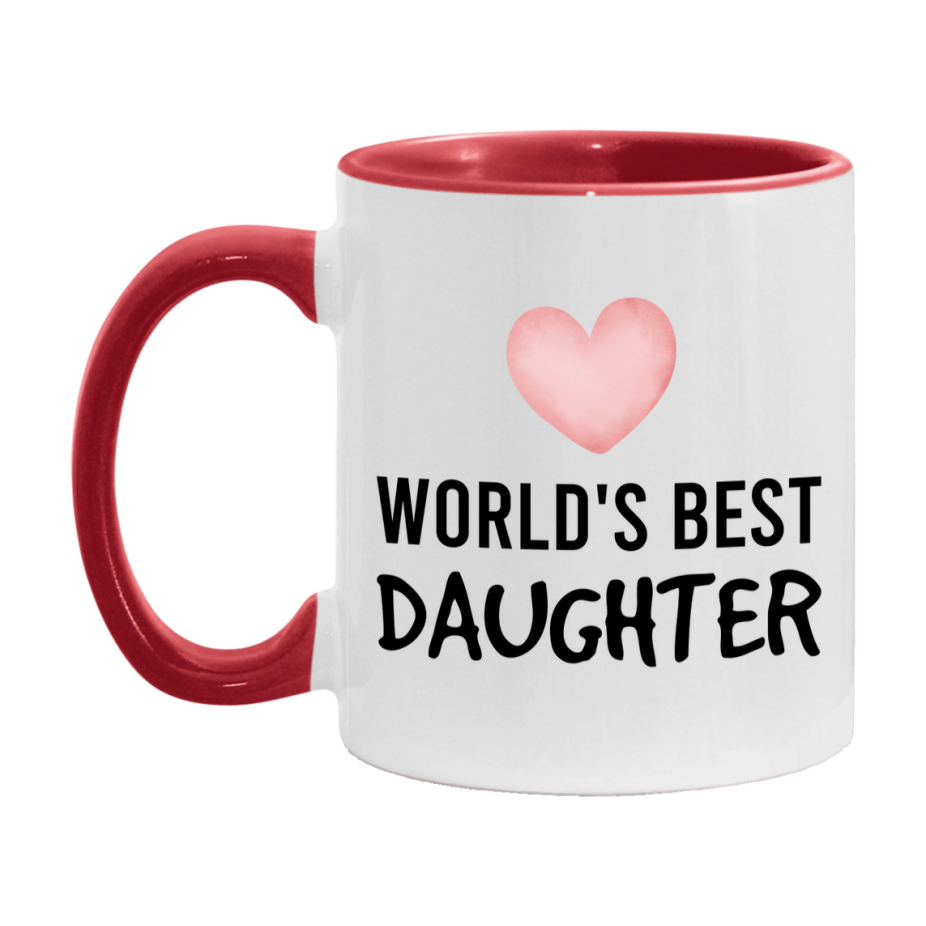 World's Best Daughter Mug, Daughter Superlative Coffee Mug, 11oz or 15oz Ceramic Cup, Gift for Daughter