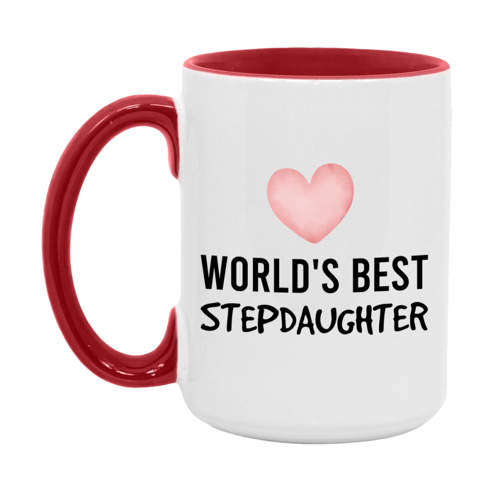 World's Best Stepdaughter Mug, Stepdaughter Superlative Coffee Mug, 11oz or 15oz Ceramic Cup, Gift for Stepdaughter