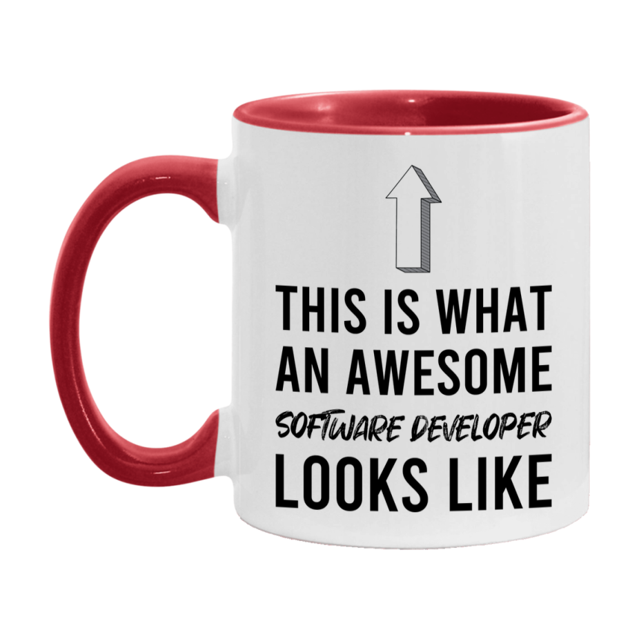 Funny Software Developer Mug - This Is What An Awesome Software Developer Looks Like - 11oz or 15oz Ceramic Coffee Cup - Novelty Gift for Software Developer Professionals