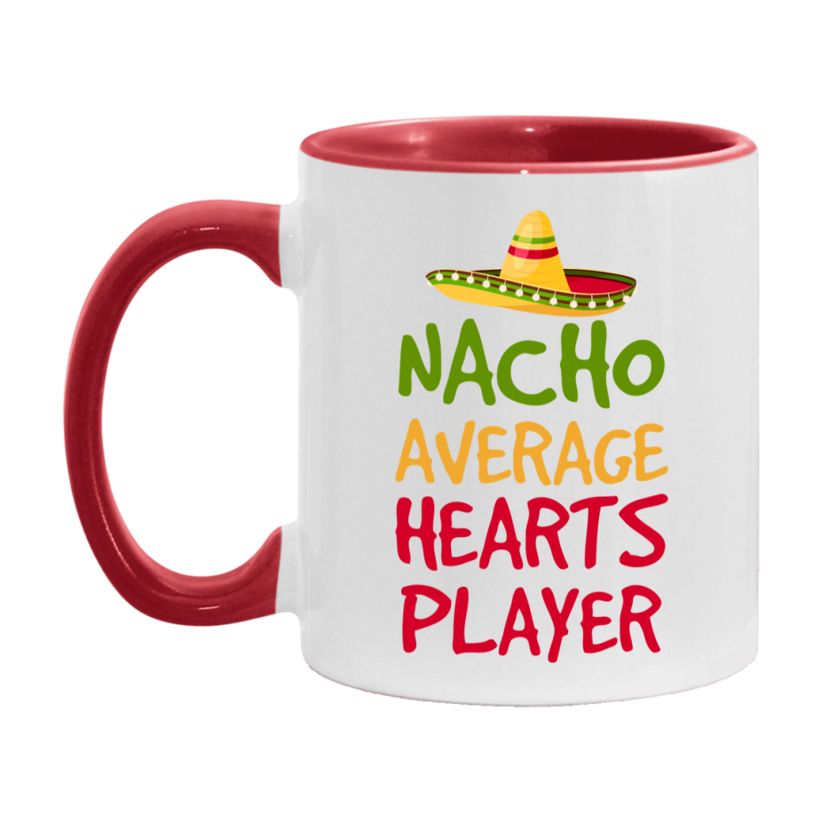 Funny Nacho Average Hearts Player Mug – 11Oz Or 15Oz Ceramic Coffee Cup For Card Game Lovers
