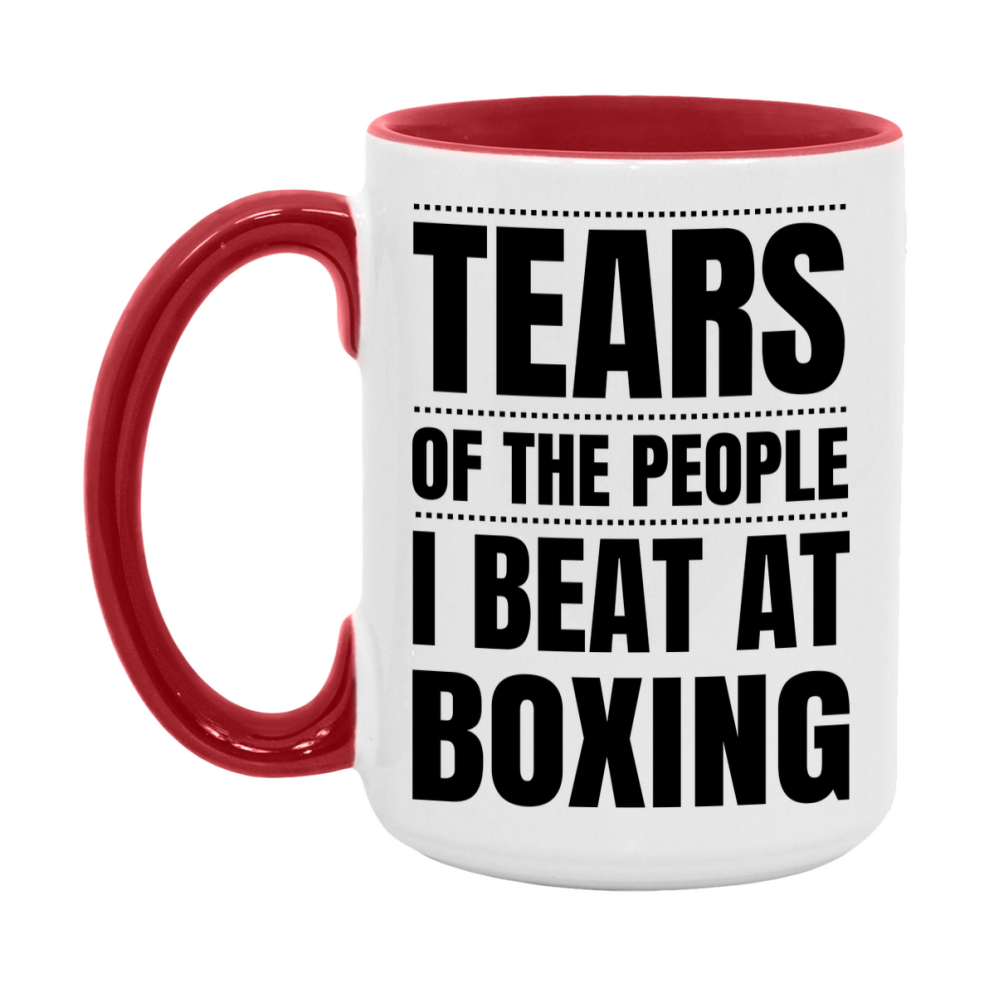 Funny Boxing Mug - "Tears Of The People I Beat At Boxing" - 11Oz Or 15Oz Ceramic Coffee Cup