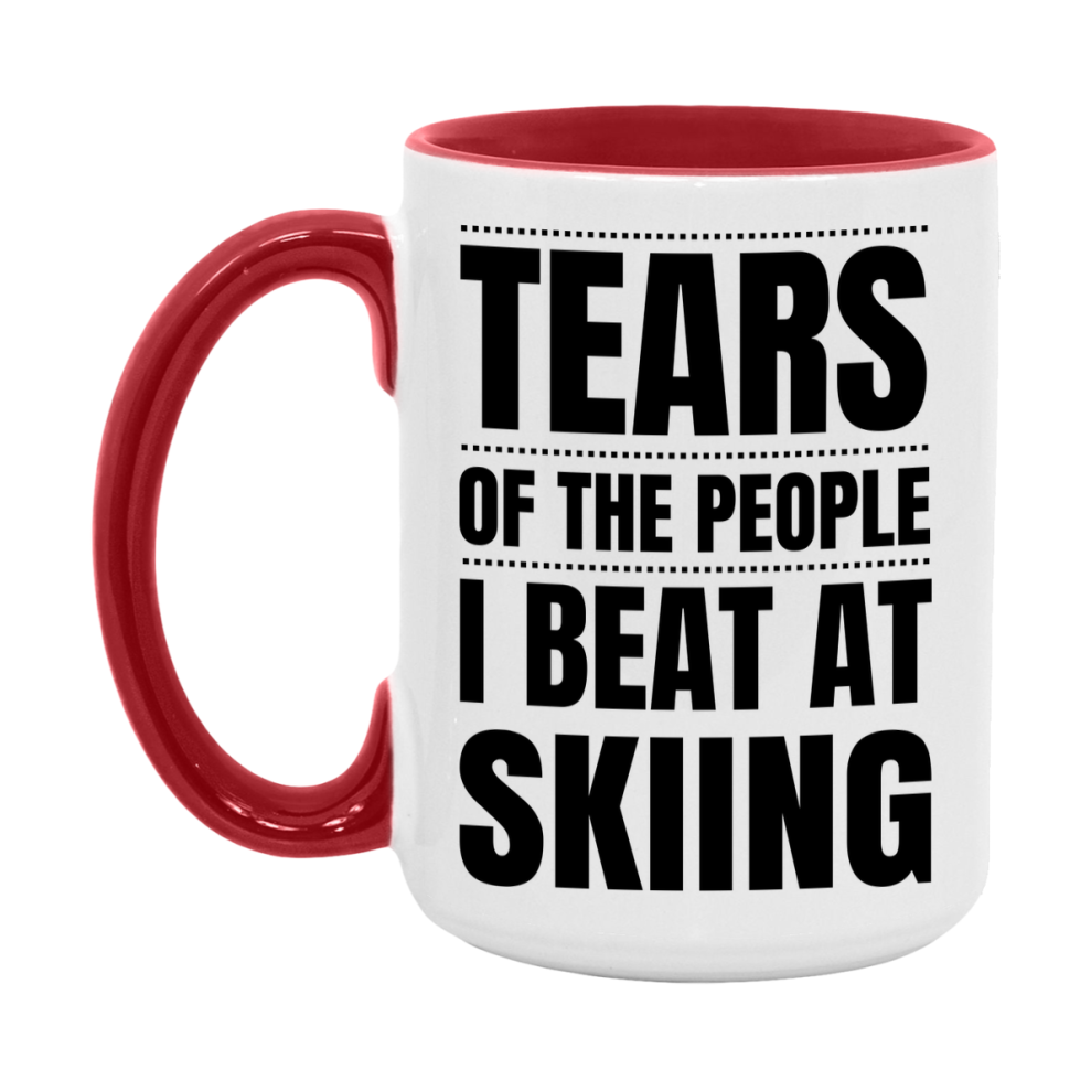 Funny Skiing Mug - "Tears Of The People I Beat At Skiing" - 11Oz Or 15Oz Ceramic Coffee Cup