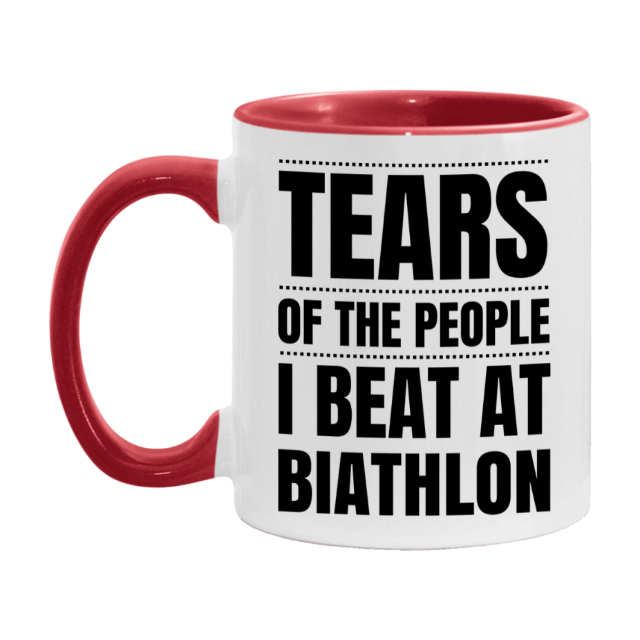 Funny Biathlon Mug - "Tears Of The People I Beat At Biathlon" - 11Oz Or 15Oz Ceramic Coffee Cup