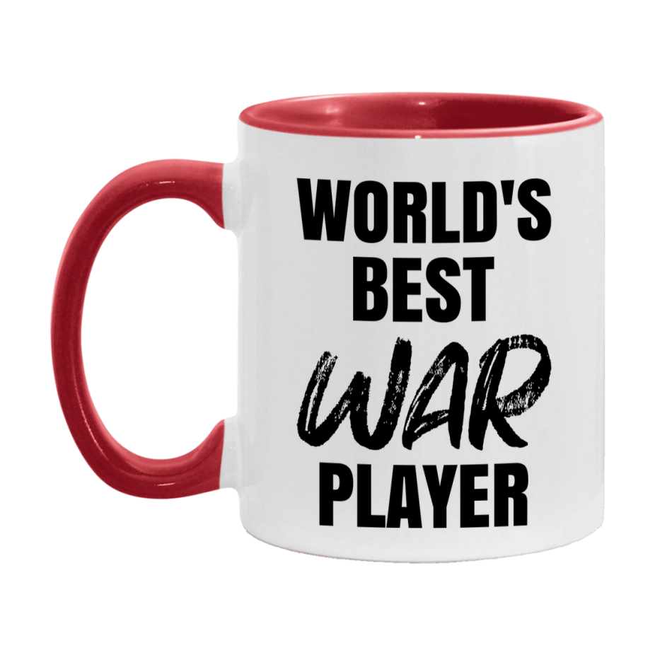 World's Best War Player Mug, Funny Card Game Player Gift, 11Oz Or 15Oz White Ceramic Mug