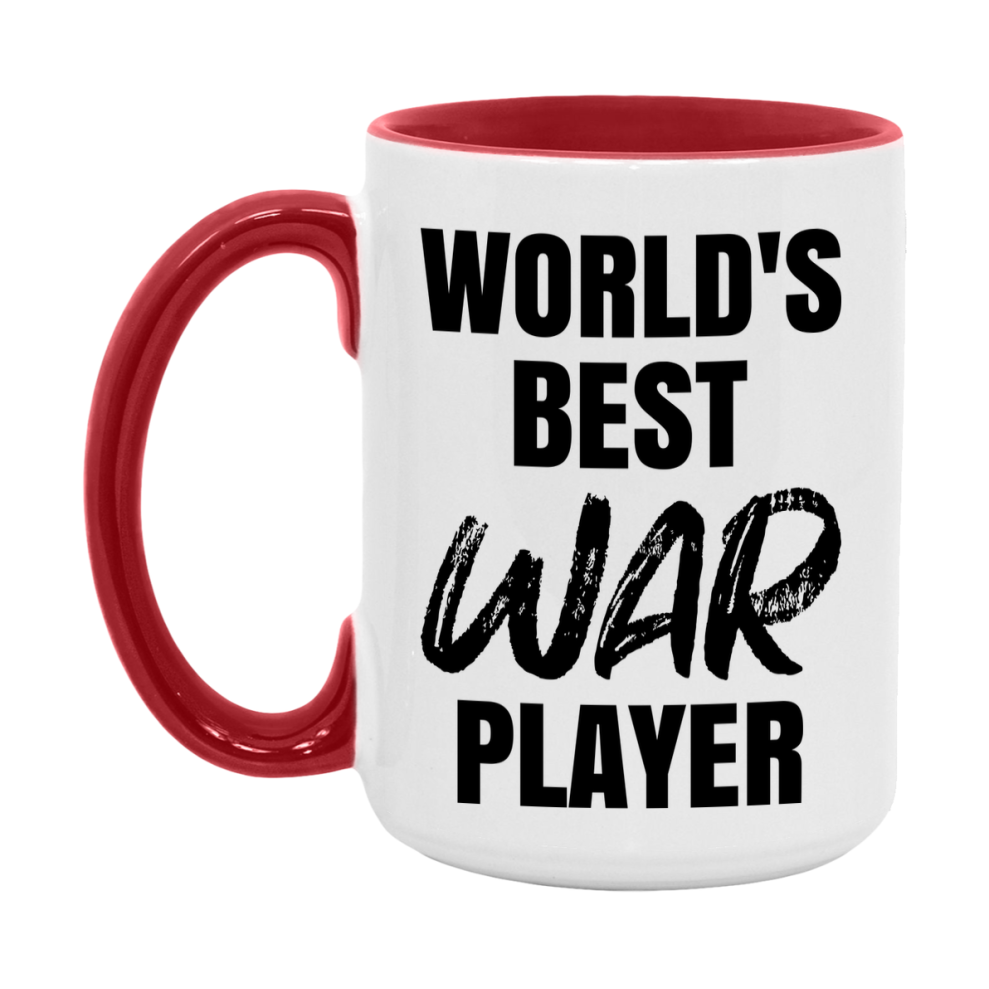 World's Best War Player Mug, Funny Card Game Player Gift, 11Oz Or 15Oz White Ceramic Mug