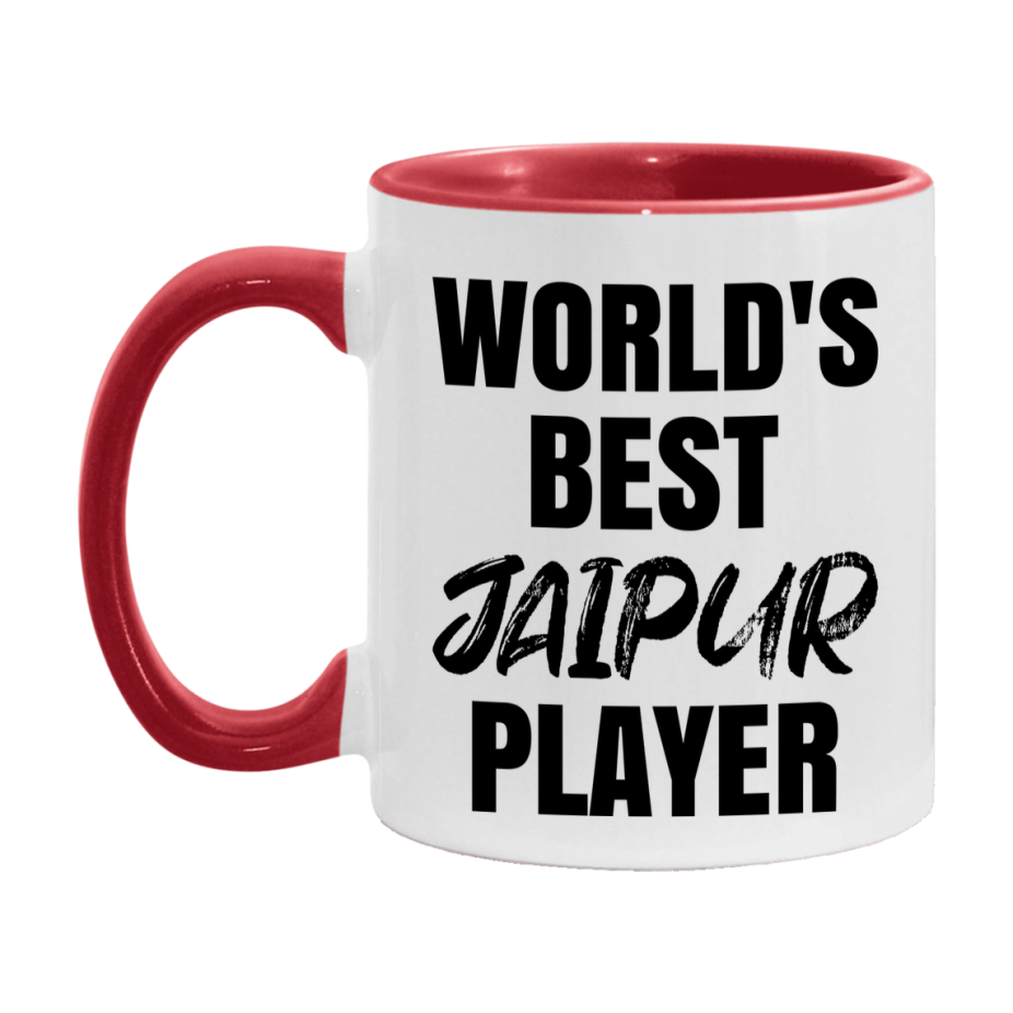 World's Best Jaipur Player Mug, Funny Card Game Player Gift, 11Oz Or 15Oz White Ceramic Mug