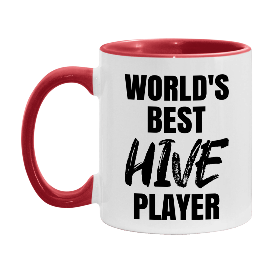 World's Best Hive Player Mug, Funny Card Game Player Gift, 11Oz Or 15Oz White Ceramic Mug