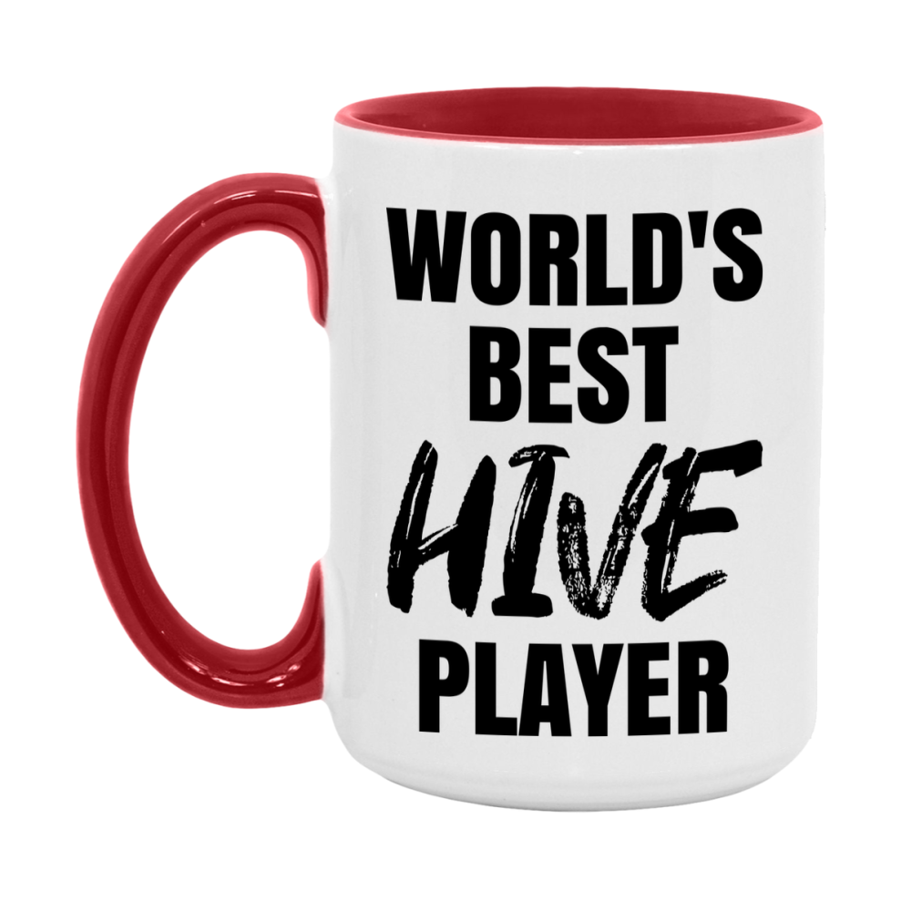 World's Best Hive Player Mug, Funny Card Game Player Gift, 11Oz Or 15Oz White Ceramic Mug