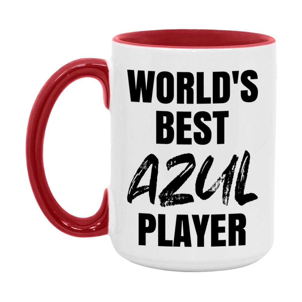 World's Best Azul Player Mug, Funny Game Board Gift, 11Oz Or 15Oz White Ceramic Mug