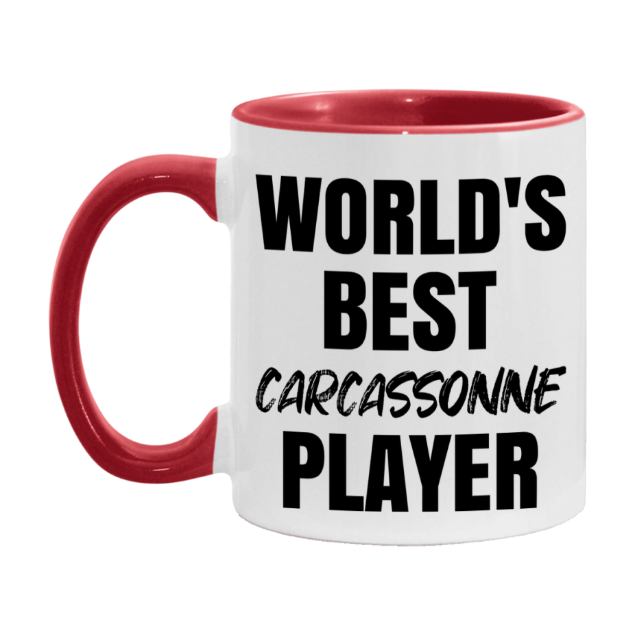 World's Best Carcassonne Player Mug, Funny Game Board Gift, 11Oz Or 15Oz White Ceramic Mug
