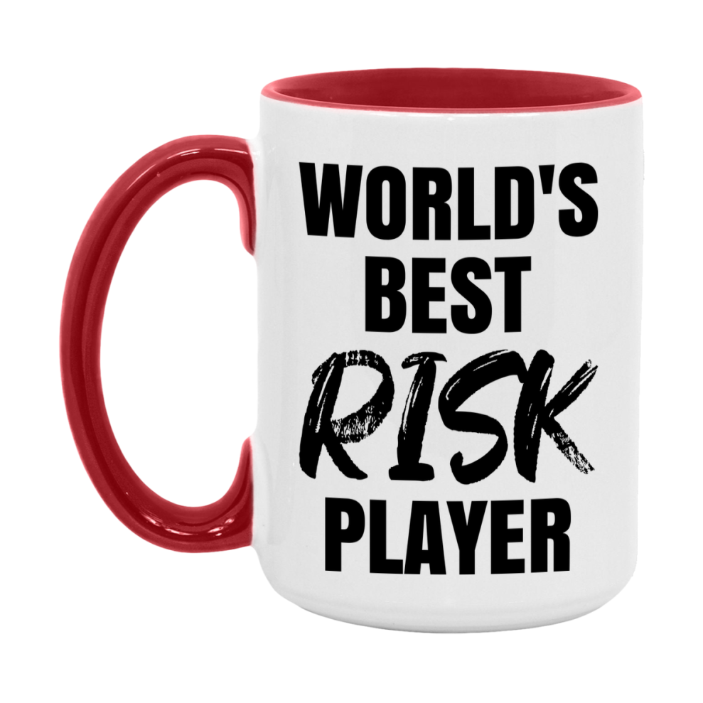 World's Best Risk Player Mug, Funny Game Board Gift, 11Oz Or 15Oz White Ceramic Mug