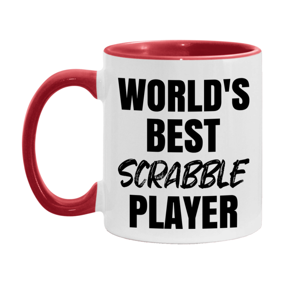 World's Best Scrabble Player Mug, Funny Game Board Gift, 11Oz Or 15Oz White Ceramic Mug