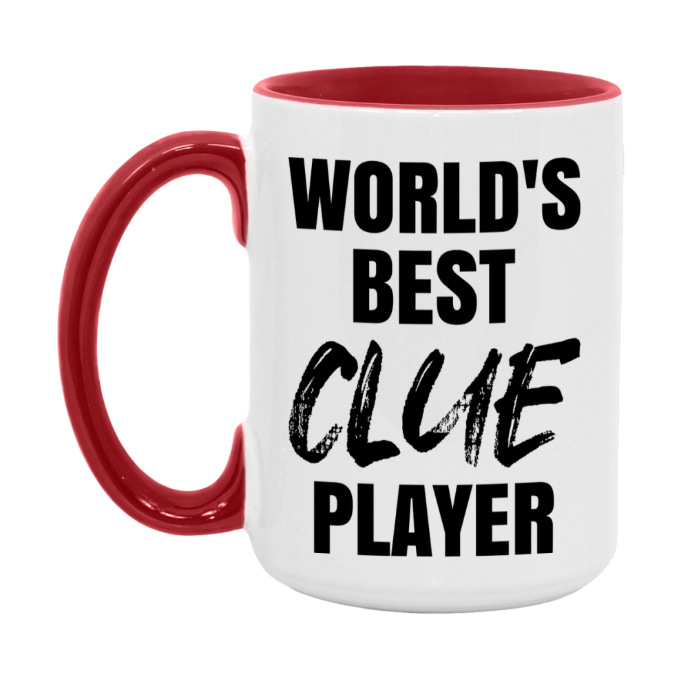 World's Best Clue Player Mug, Funny Game Board Gift, 11Oz Or 15Oz White Ceramic Mug