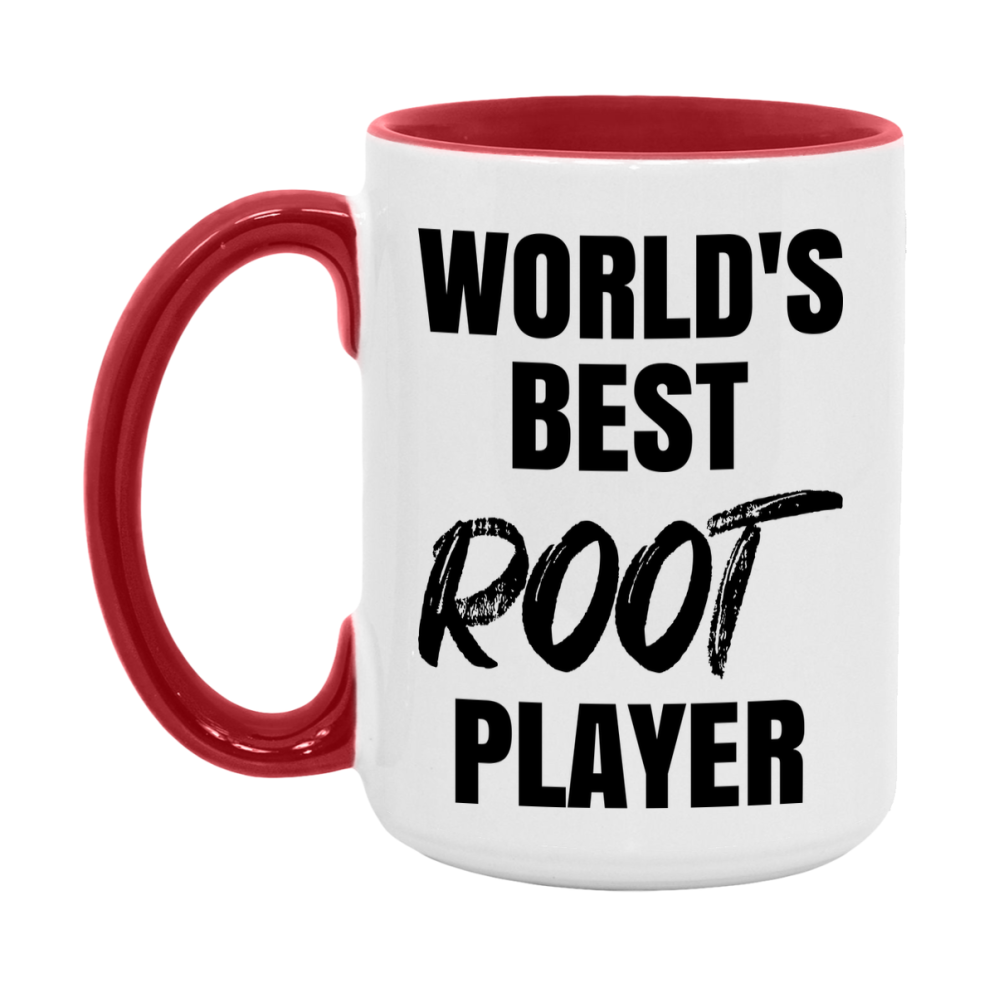 World's Best Root Player Mug, Funny Game Board Gift, 11Oz Or 15Oz White Ceramic Mug