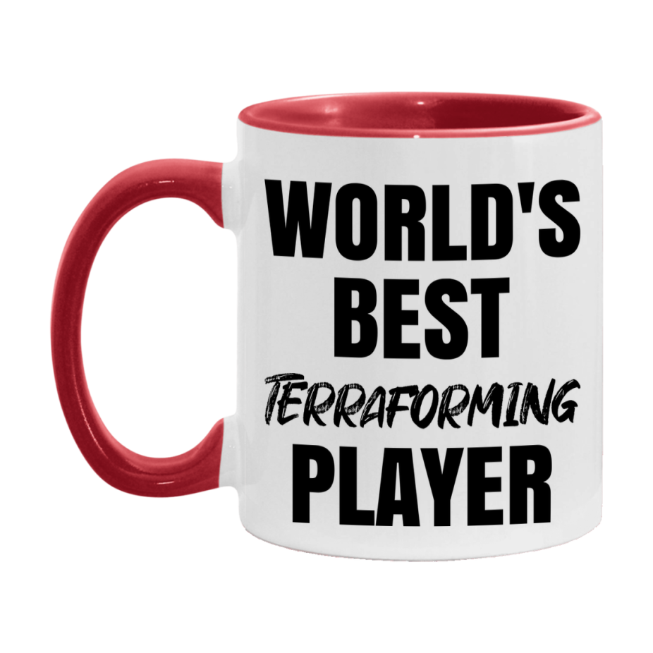 World's Best Terraforming Player Mug, Funny Game Board Gift, 11Oz Or 15Oz White Ceramic Mug