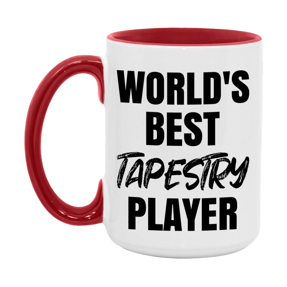 World's Best Tapestry Player Mug, Funny Game Board Gift, 11Oz Or 15Oz White Ceramic Mug