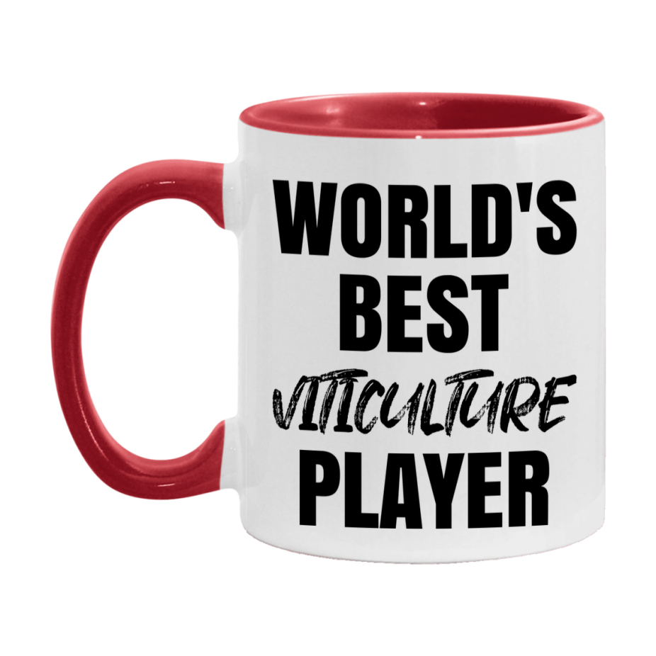 World's Best Viticulture Player Mug, Funny Game Board Gift, 11Oz Or 15Oz White Ceramic Mug