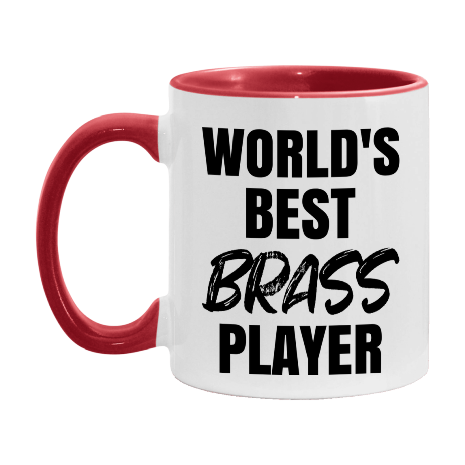 World's Best Brass Player Mug, Funny Game Board Gift, 11Oz Or 15Oz White Ceramic Mug