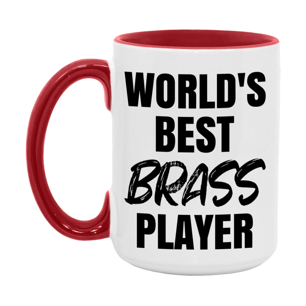 World's Best Brass Player Mug, Funny Game Board Gift, 11Oz Or 15Oz White Ceramic Mug