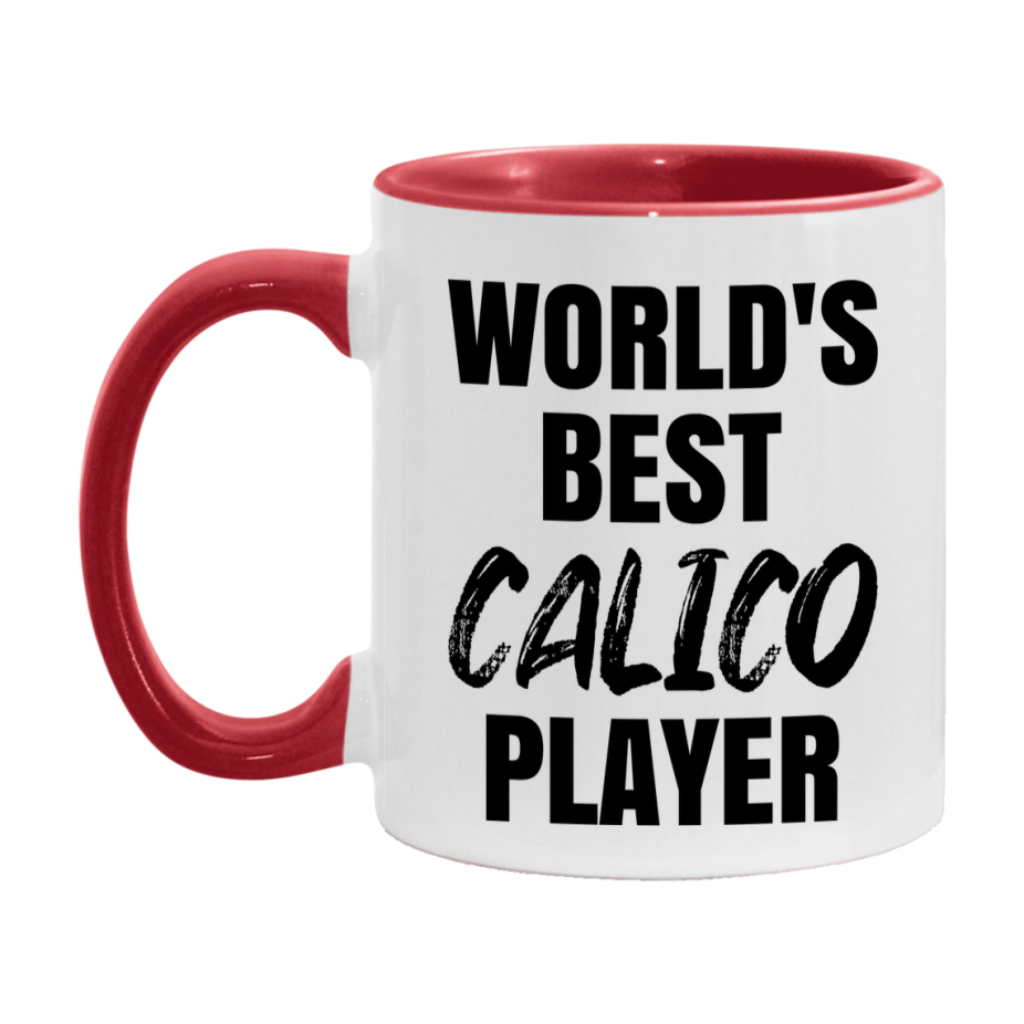 World's Best Calico Player Mug, Funny Game Board Gift, 11Oz Or 15Oz White Ceramic Mug
