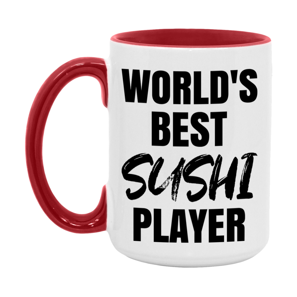 World's Best Sushi Player Mug, Funny Game Board Gift, 11Oz Or 15Oz White Ceramic Mug