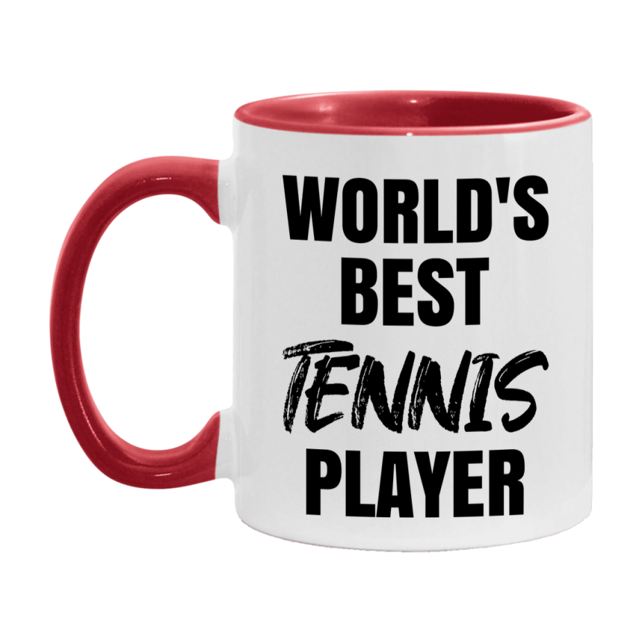 World's Best Tennis Player Mug, Double-Sided 11Oz Or 15Oz Coffee Cup