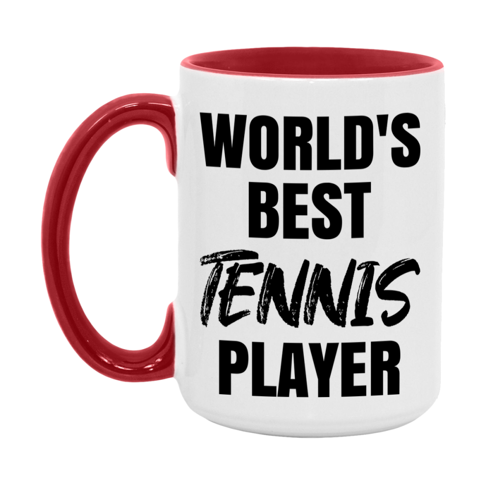 World's Best Tennis Player Mug, Double-Sided 11Oz Or 15Oz Coffee Cup
