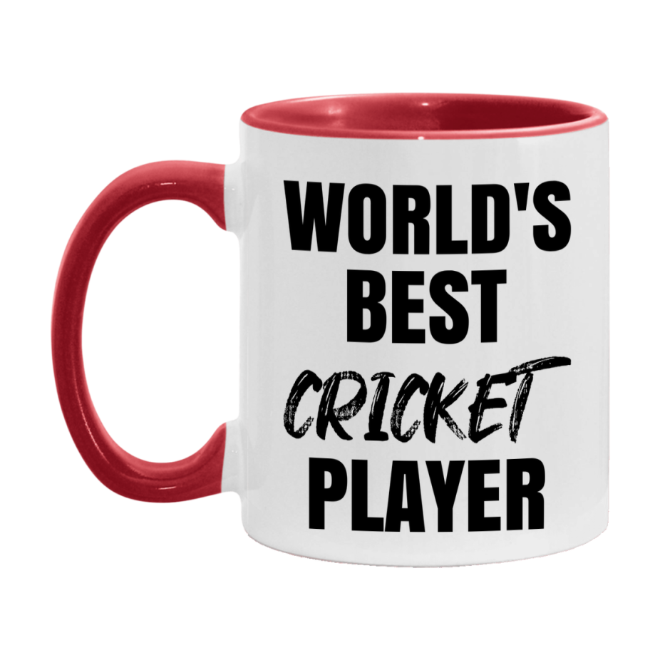 World's Best Cricket Player Mug, Double-Sided 11Oz Or 15Oz Coffee Cup