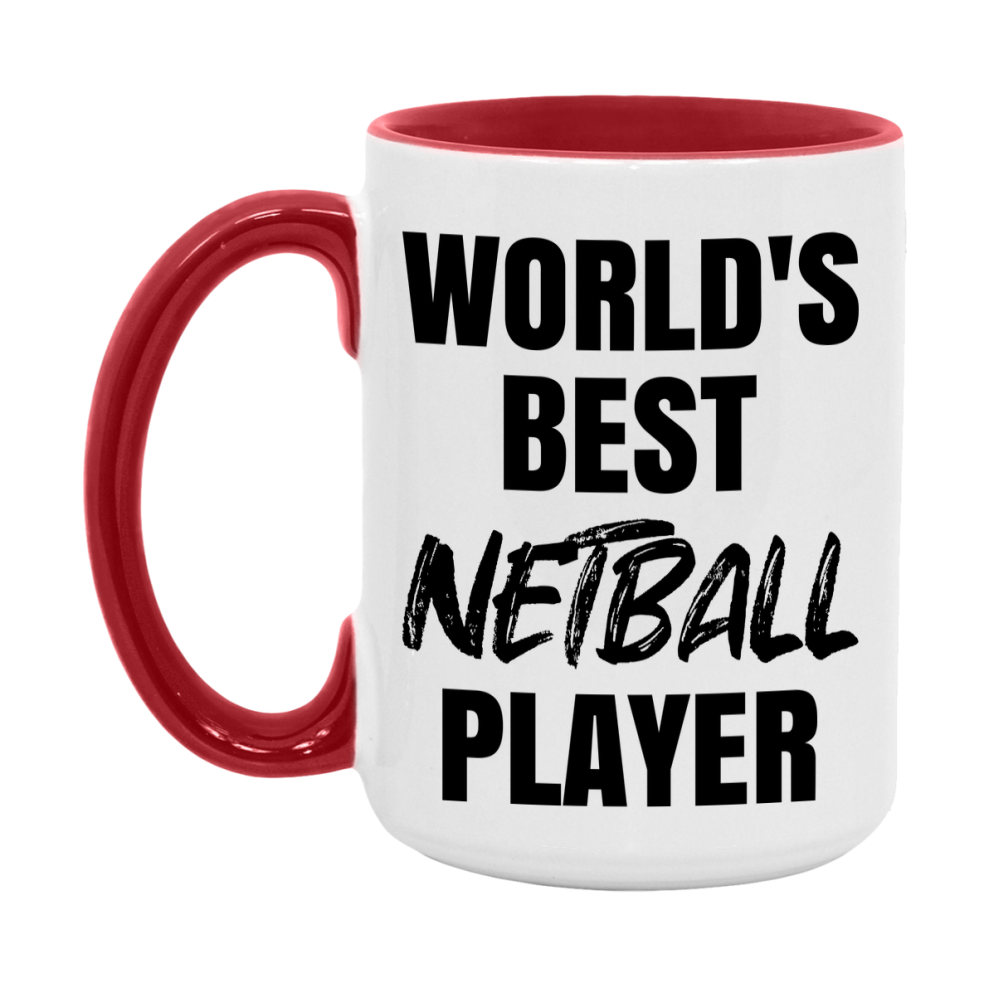 World's Best Netball Player Mug, Double-Sided 11Oz Or 15Oz Coffee Cup
