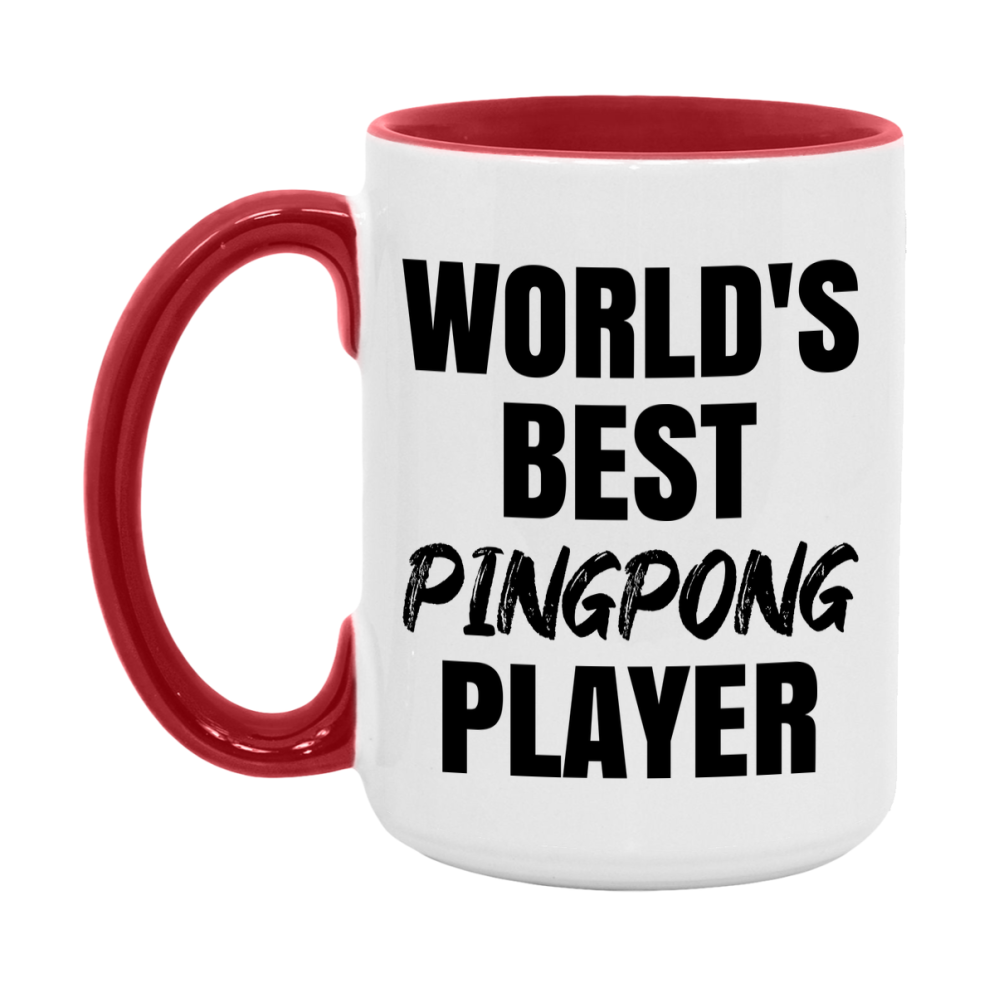 World's Best Pingpong Player Mug, Double-Sided 11Oz Or 15Oz Coffee Cup