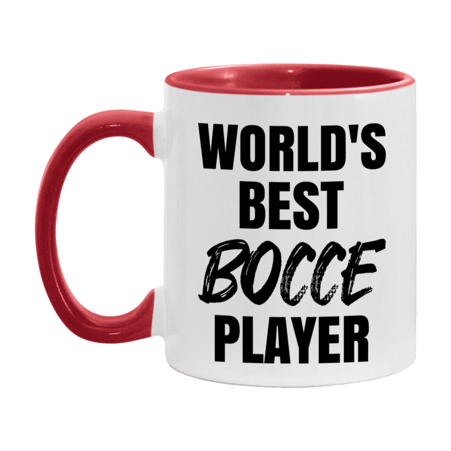 World's Best Bocce Player Mug, Double-Sided 11Oz Or 15Oz Coffee Cup