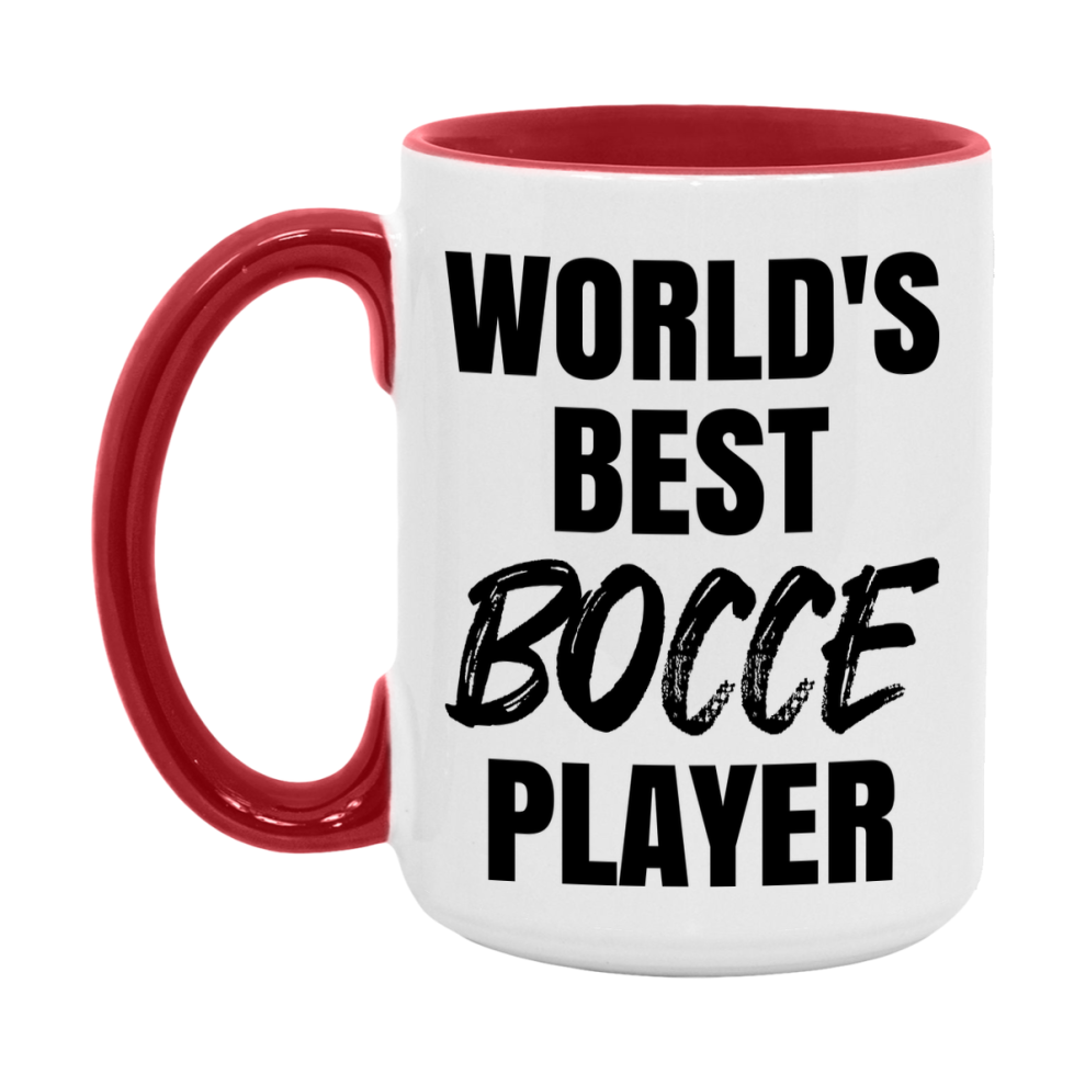 World's Best Bocce Player Mug, Double-Sided 11Oz Or 15Oz Coffee Cup