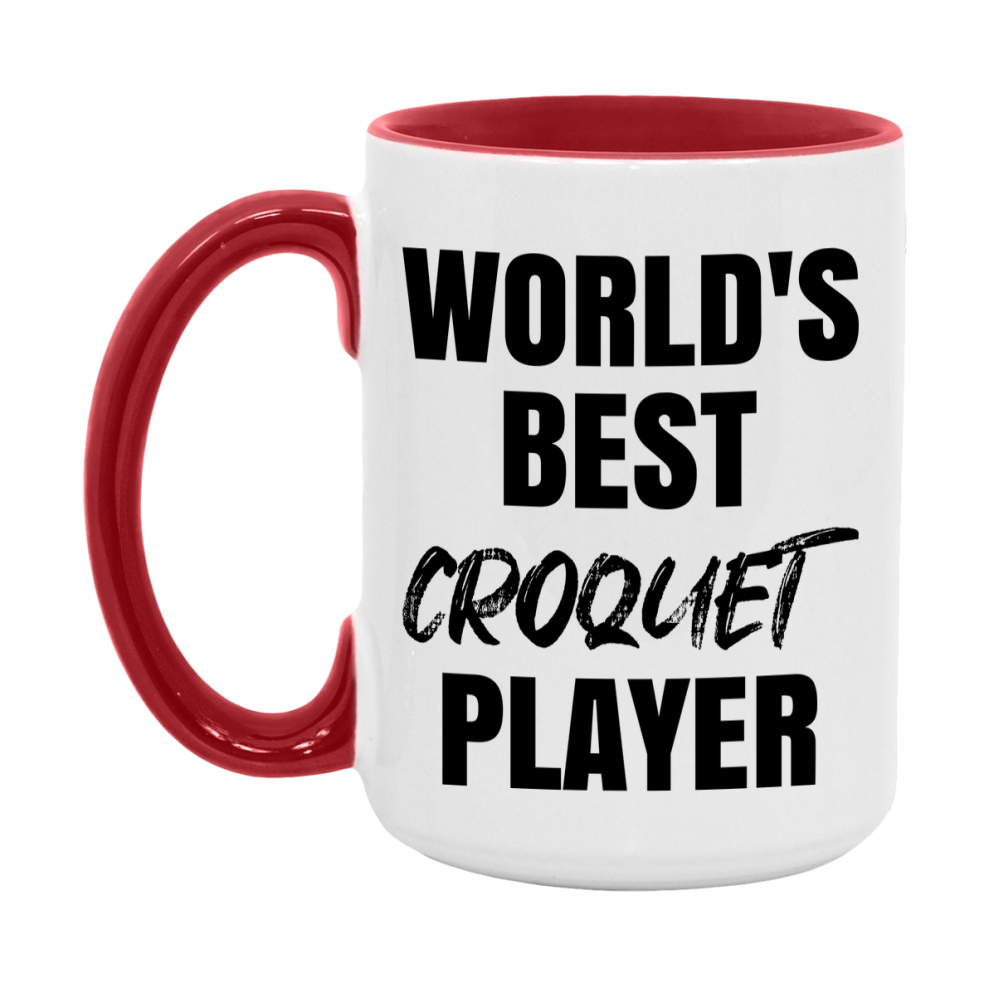 World's Best Croquet Player Mug, Double-Sided 11Oz Or 15Oz Coffee Cup