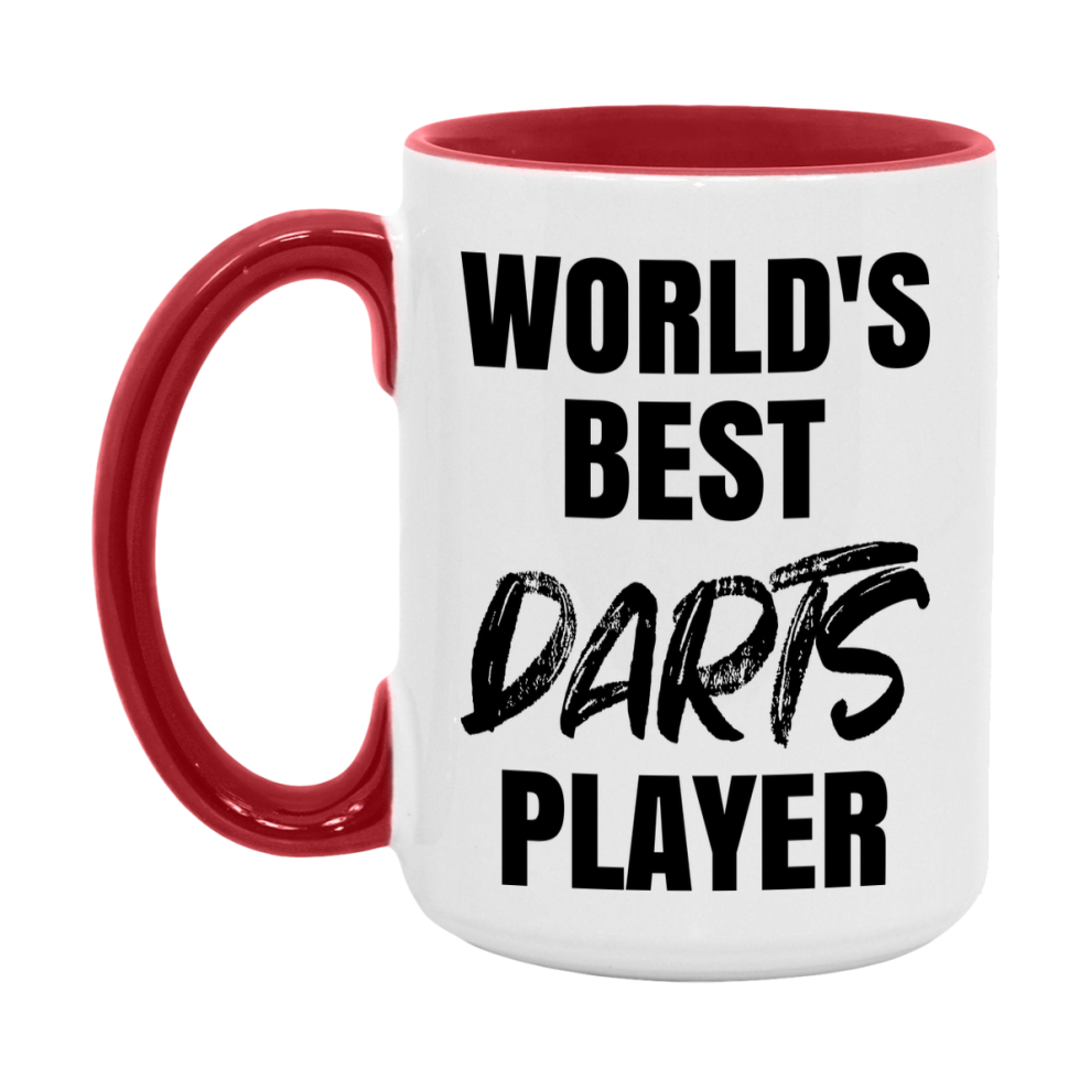 World's Best Darts Player Mug, Double-Sided 11Oz Or 15Oz Coffee Cup