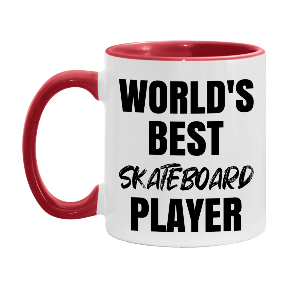 World's Best Skateboard Player Mug, Double-Sided 11Oz Or 15Oz Coffee Cup