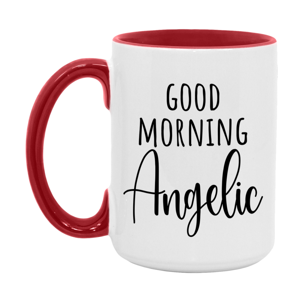Good Morning Angelic Mug, Valentine's Day Mug For Angelic Lover, 11Oz Or 15Oz Ceramic Coffee Cup