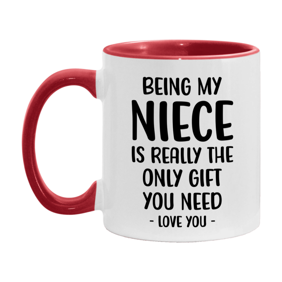Funny Mug For Niece, Being My Niece Is The Only Gift You Need, 11Oz Or 15Oz Coffee Mug