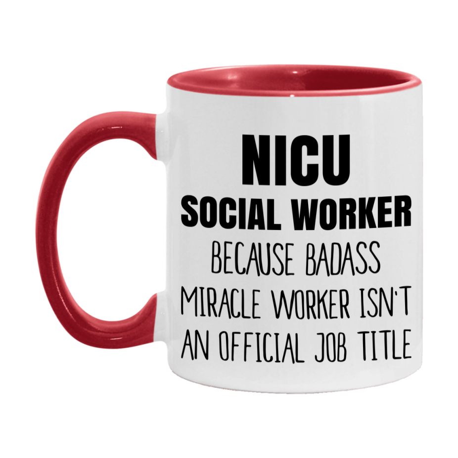Nicu Social Worker Gifts, 11Oz Or 15Oz Ceramic Coffee Cup, Double-Sided Coffee Mug