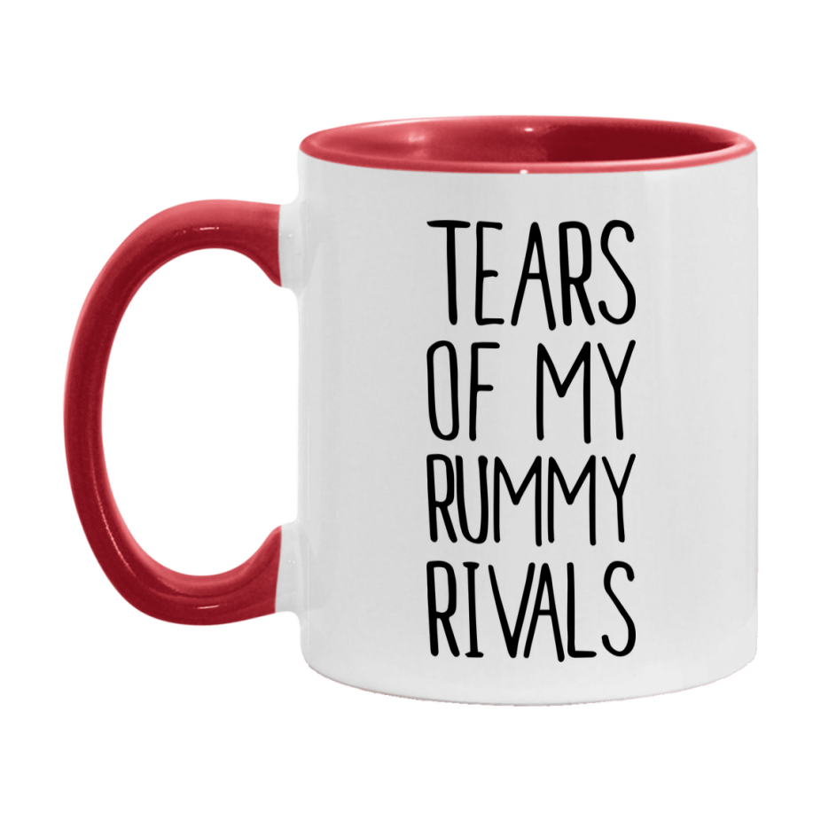 Funny Rummy Mug, Tears Of My Rummy Rivals, 11Oz Or 15Oz Ceramic Coffee Cup