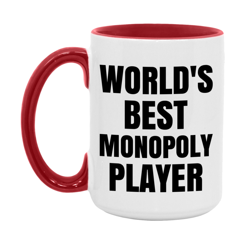 Funny Game Board Mug, World's Okayest Monopoly Player, 11Oz Or 15Oz Ceramic Coffee Cup