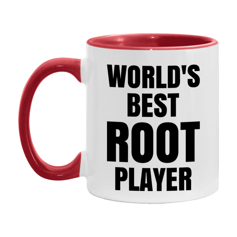 Funny Game Board Mug, World's Okayest Root Player, 11Oz Or 15Oz Ceramic Coffee Cup